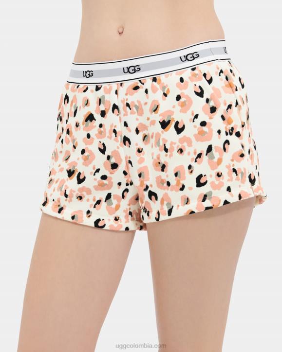 pantalones cortos albinos leopardo pintado de crema mujer UGG 4VBT1285