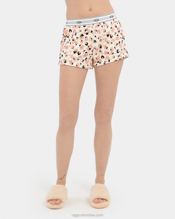pantalones cortos albinos leopardo pintado de crema mujer UGG 4VBT1285