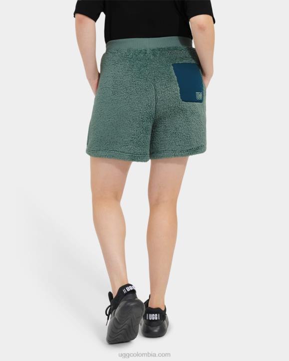 shorts camilia sherpa aloe vera/azul medianoche mujer UGG 4VBT1090