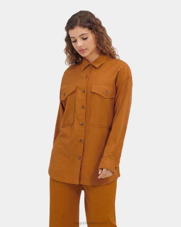 camisa de manga larga kimya mostaza marrón mujer UGG 4VBT1303 camisa de manga larga kimya mostaza marrón mujer UGG 4VBT1303