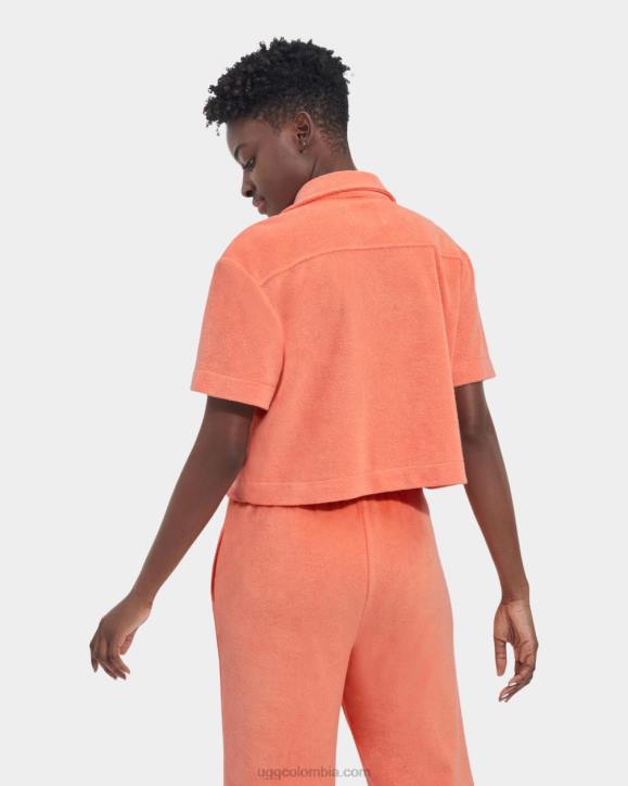 camisa saniyah de manga corta con botones llamarada del sol, destello solar mujer UGG 4VBT911