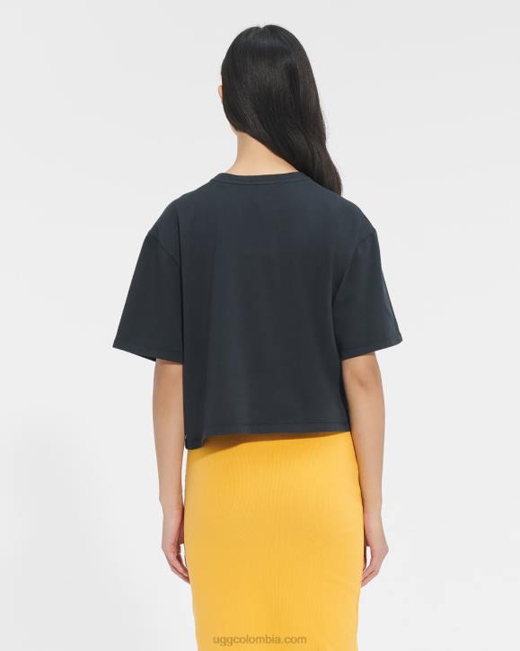 camiseta con el logo de fionna blanco negro mujer UGG 4VBT1322