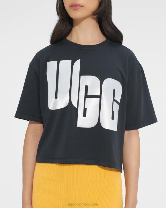 camiseta con el logo de fionna blanco negro mujer UGG 4VBT1322