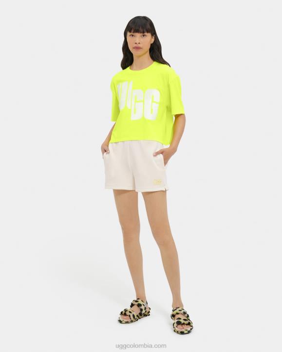 camiseta con el logo de fionna resaltador/blanco mujer UGG 4VBT1323
