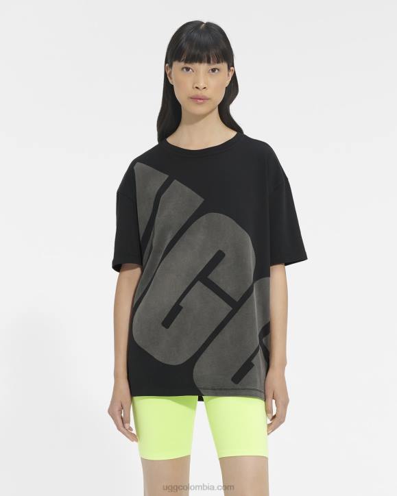 camiseta con logo jacqueline negro/carbón mujer UGG 4VBT1321