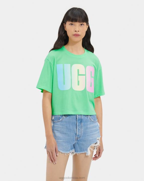 camiseta corta con logo césped mujer UGG 4VBT1257