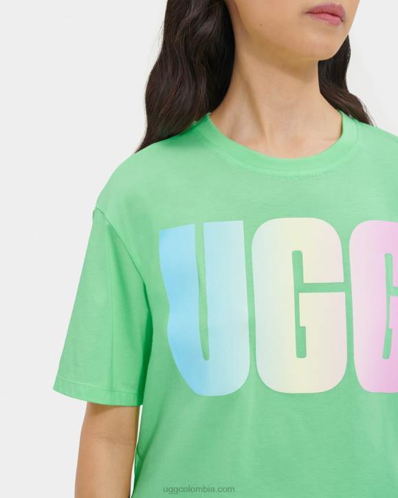camiseta corta con logo césped mujer UGG 4VBT1257