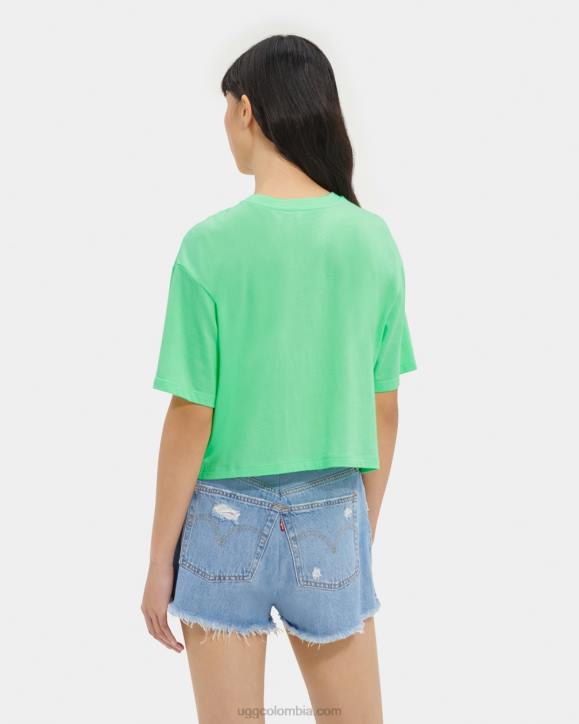 camiseta corta con logo césped mujer UGG 4VBT1257