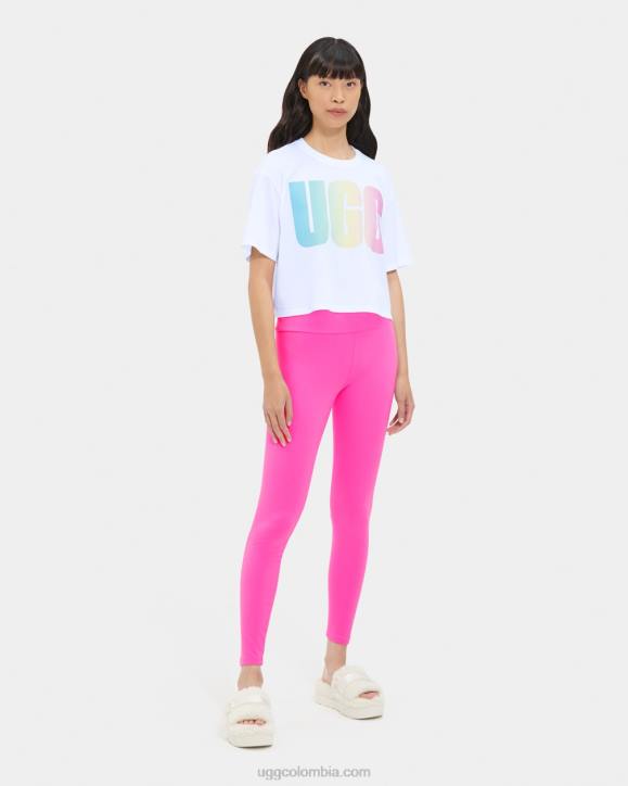 camiseta corta con logo yeso mujer UGG 4VBT1258