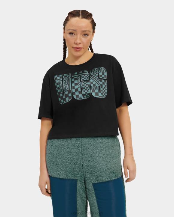 camiseta corta thahlia con logo alquitrán mujer UGG 4VBT1083