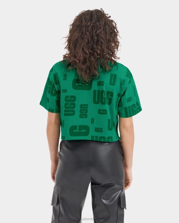 camiseta recortada britany scatter verde esmeralda mujer UGG 4VBT2286