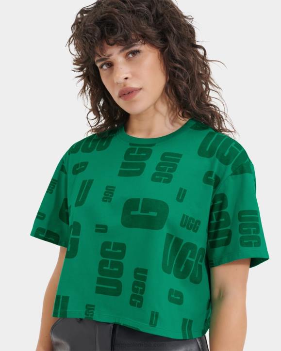 camiseta recortada britany scatter verde esmeralda mujer UGG 4VBT2286