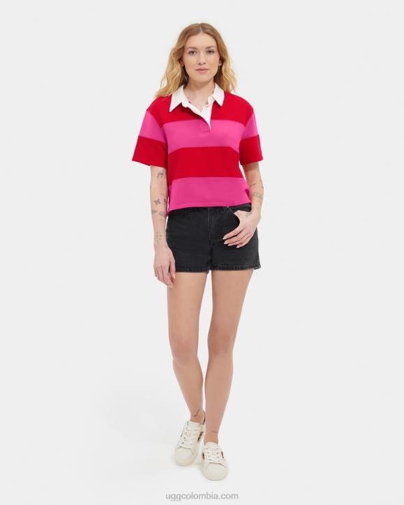 polo de rugby keon pintalabios rojo/rosa carmesí mujer UGG 4VBT1150