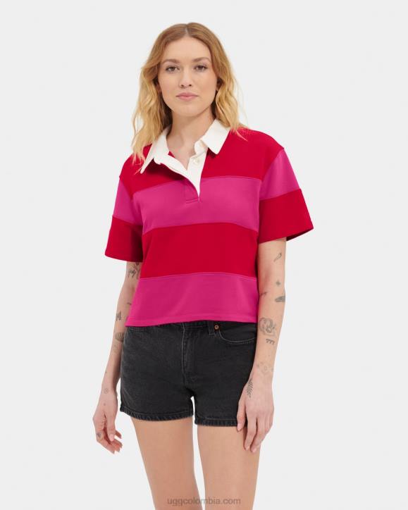 polo de rugby keon pintalabios rojo/rosa carmesí mujer UGG 4VBT1150