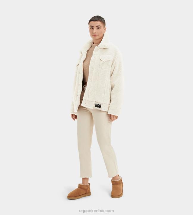 chamarra de camionero frankie sherpa natural mujer UGG 4VBT1160