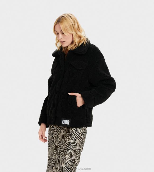 chamarra de camionero frankie sherpa negro mujer UGG 4VBT991