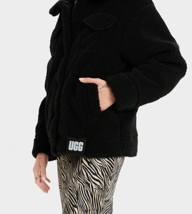 chamarra de camionero frankie sherpa negro mujer UGG 4VBT991