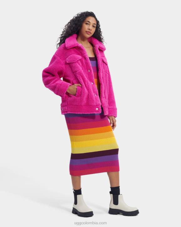 chamarra de camionero frankie sherpa rosa solferino mujer UGG 4VBT990