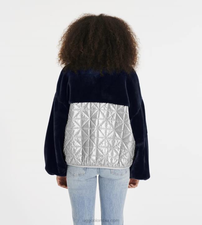 chaqueta acolchada marlene metalizada ónix/plata mujer UGG 4VBT1371