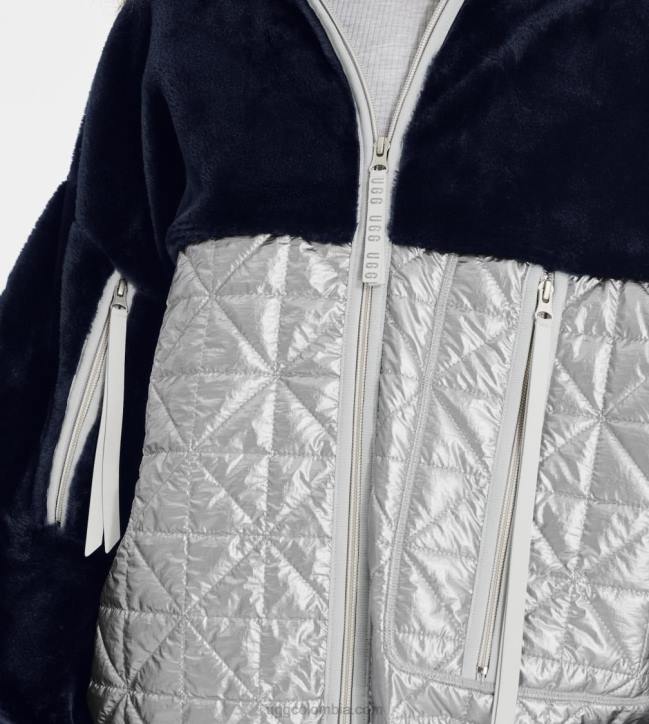 chaqueta acolchada marlene metalizada ónix/plata mujer UGG 4VBT1371