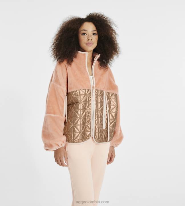 chaqueta acolchada marlene metalizada rosa anochecer/oro rosa mujer UGG 4VBT1372