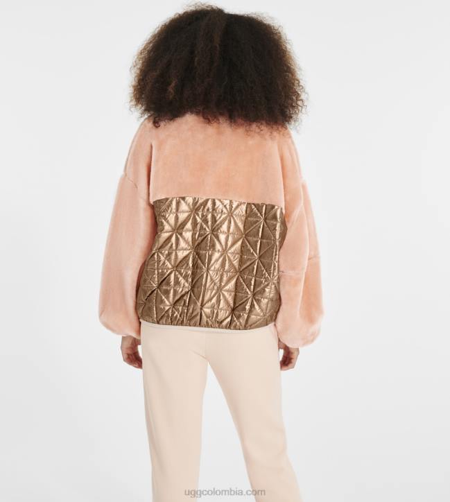 chaqueta acolchada marlene metalizada rosa anochecer/oro rosa mujer UGG 4VBT1372