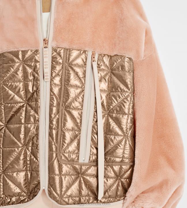 chaqueta acolchada marlene metalizada rosa anochecer/oro rosa mujer UGG 4VBT1372