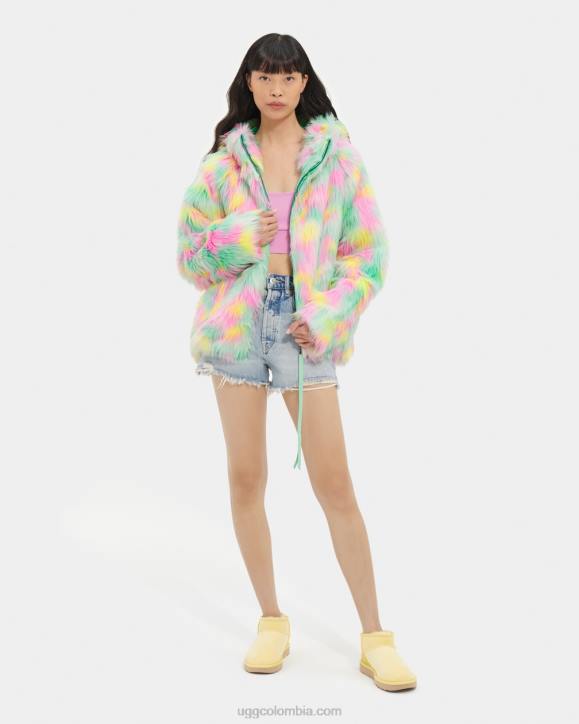 chaqueta de piel sintética de clavo de aura aura de lima limón mujer UGG 4VBT94