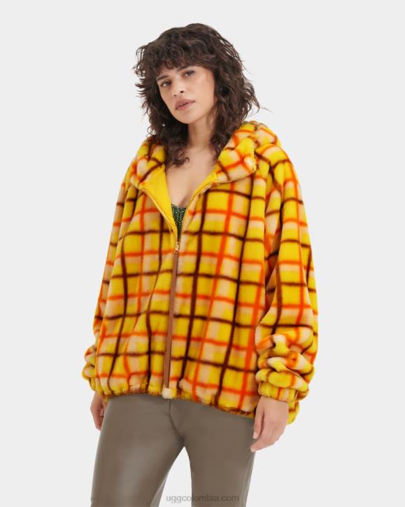 chaqueta olympia a cuadros punk punk a cuadros canarios mujer UGG 4VBT2274
