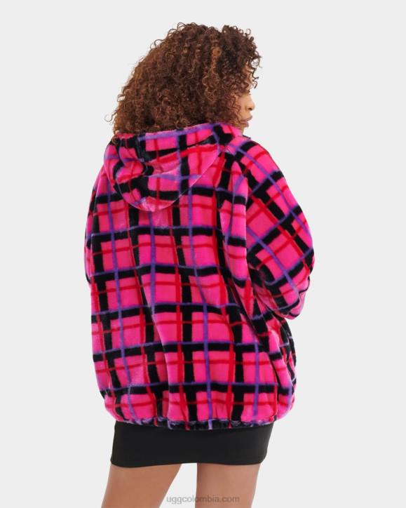 chaqueta olympia a cuadros punk roca rosa plaid punk mujer UGG 4VBT2275