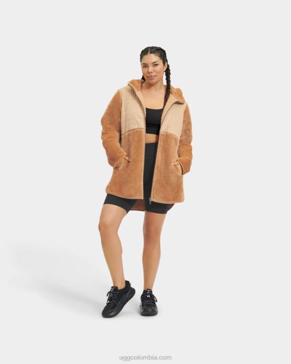 chaqueta sherpa de nailon makayla oo largo mujer UGG 4VBT86