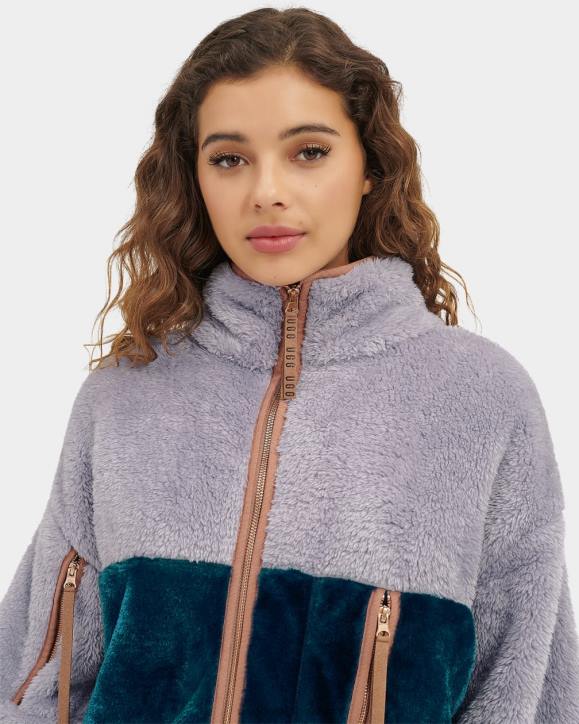 chaqueta sherpa marlene ii gris nublado/azul marino mujer UGG 4VBT2284