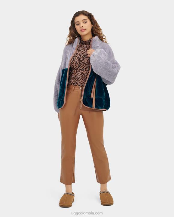 chaqueta sherpa marlene ii gris nublado/azul marino mujer UGG 4VBT2284