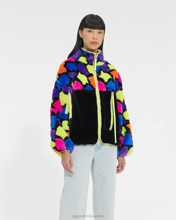 chaqueta sherpa marlene multicolor puntos de fiesta negros mujer UGG 4VBT181