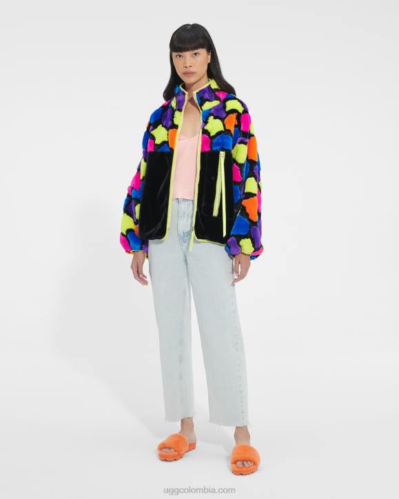 chaqueta sherpa marlene multicolor puntos de fiesta negros mujer UGG 4VBT181