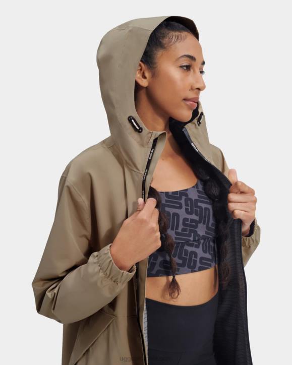 chubasquero lianne gris pardo mujer UGG 4VBT936