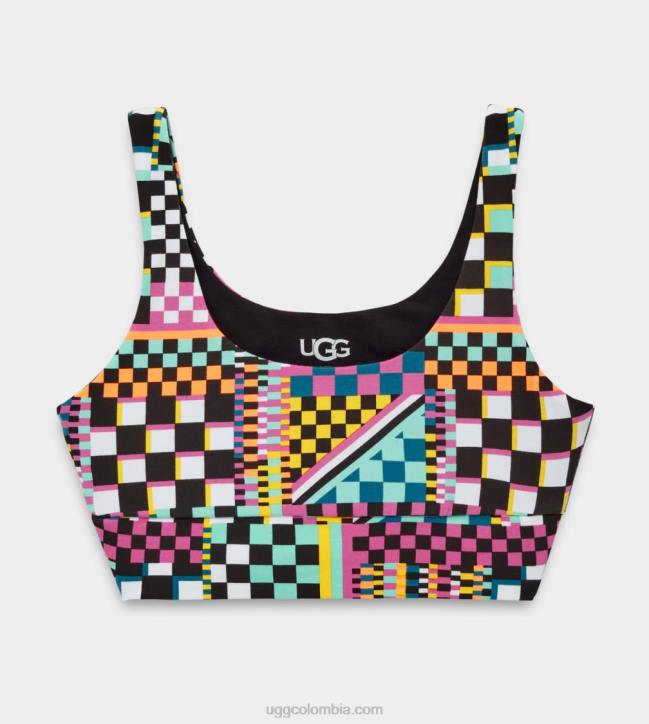 bralette zayley cheques múltiples negros mujer UGG 4VBT1264