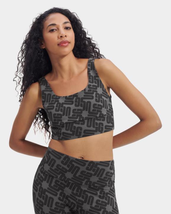 monograma bralette zayley monograma gráfico negro mujer UGG 4VBT2059