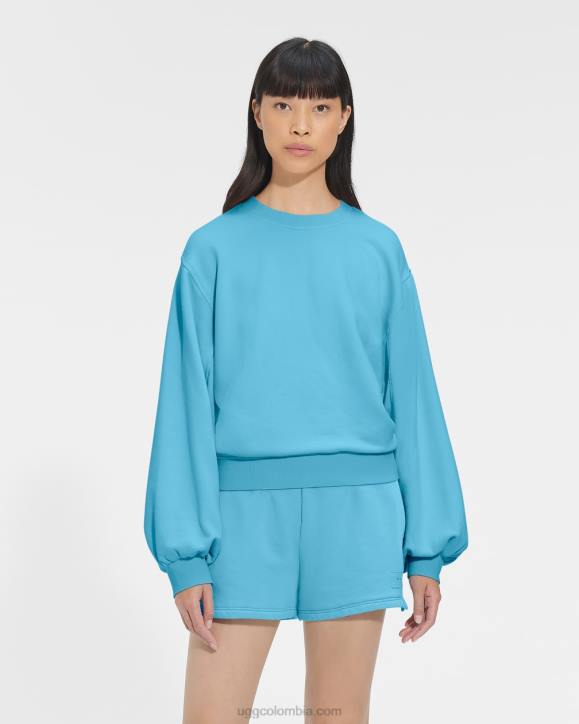 Jersey con cuello redondo y manga globo Brook azul bahama mujer UGG 4VBT1363