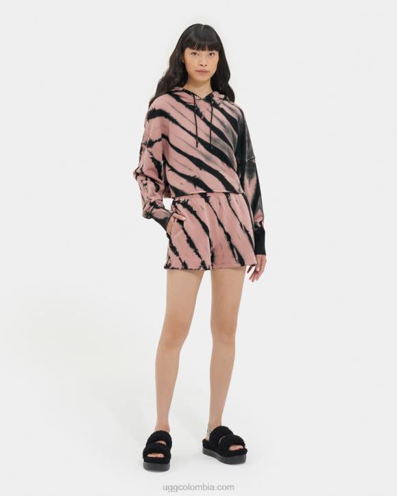 Keira sudadera corta con capucha y efecto teñido anudado maderarosa mujer UGG 4VBT128