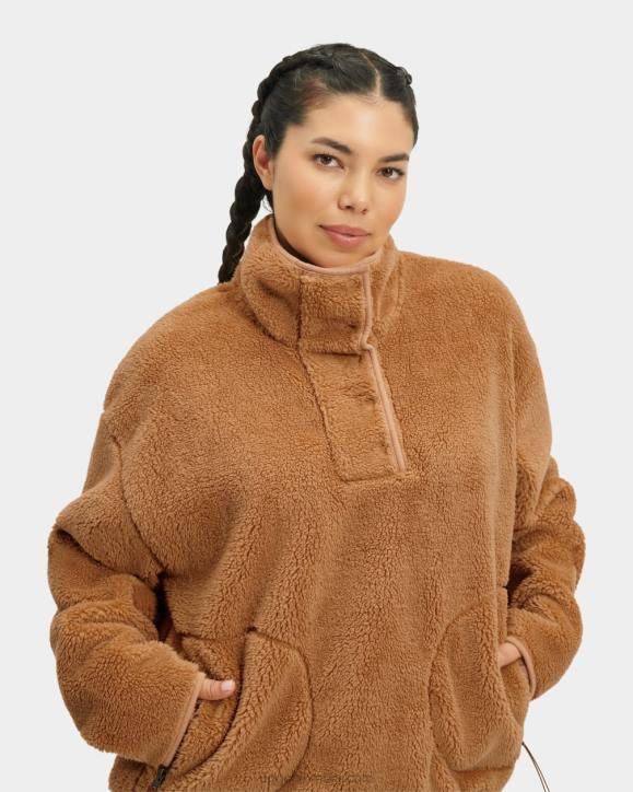 atwell jersey de sherpa con medio broche de presión leonado mujer UGG 4VBT2199