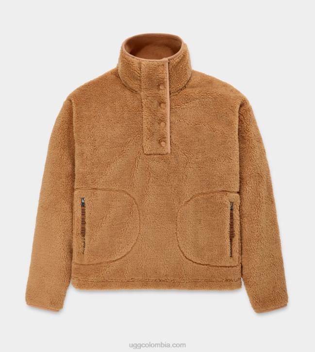 atwell jersey de sherpa con medio broche de presión leonado mujer UGG 4VBT2199