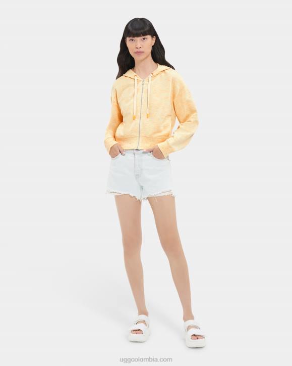 camari sudadera con capucha melange mezcla de neón amarillo mujer UGG 4VBT1141