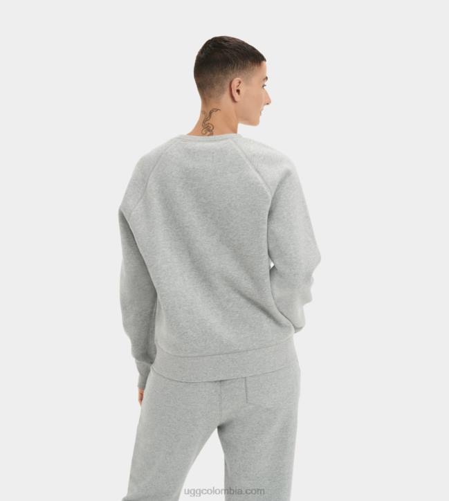 cuello redondo con logo borroso de madeline gris jaspeado/sonora mujer UGG 4VBT1017