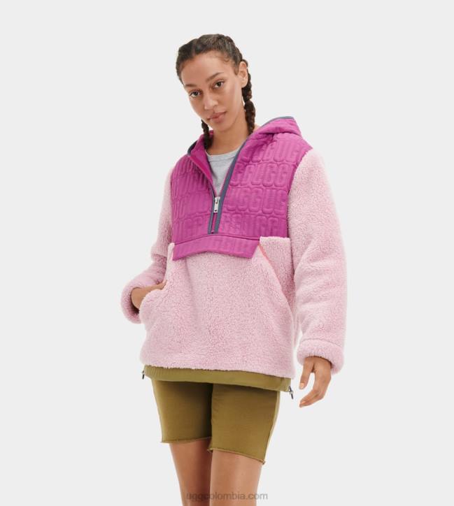 jersey de sherpa iggy con media cremallera brisa de lavanda multi mujer UGG 4VBT2239