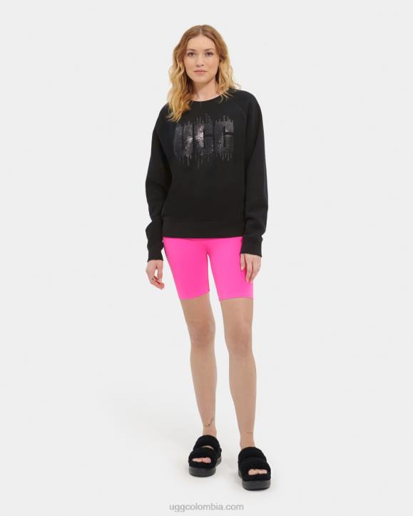 logo de lentejuelas madeline negro mujer UGG 4VBT178