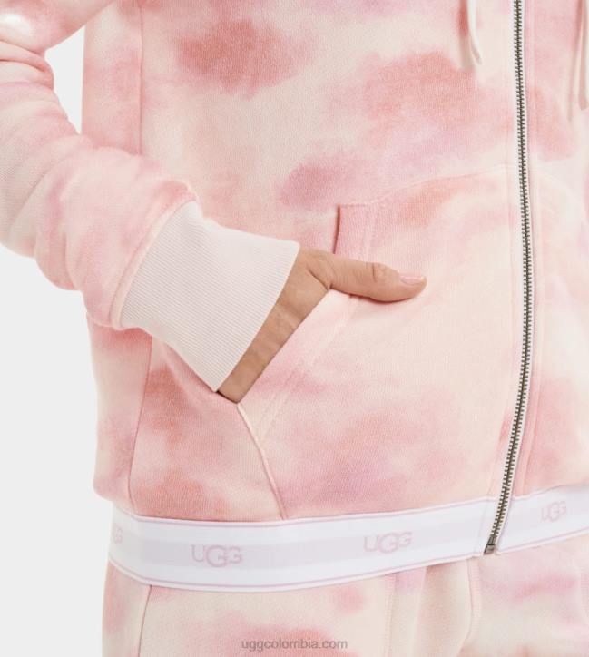 sena sudadera con cremallera teñido anudado flor de loto mujer UGG 4VBT2242