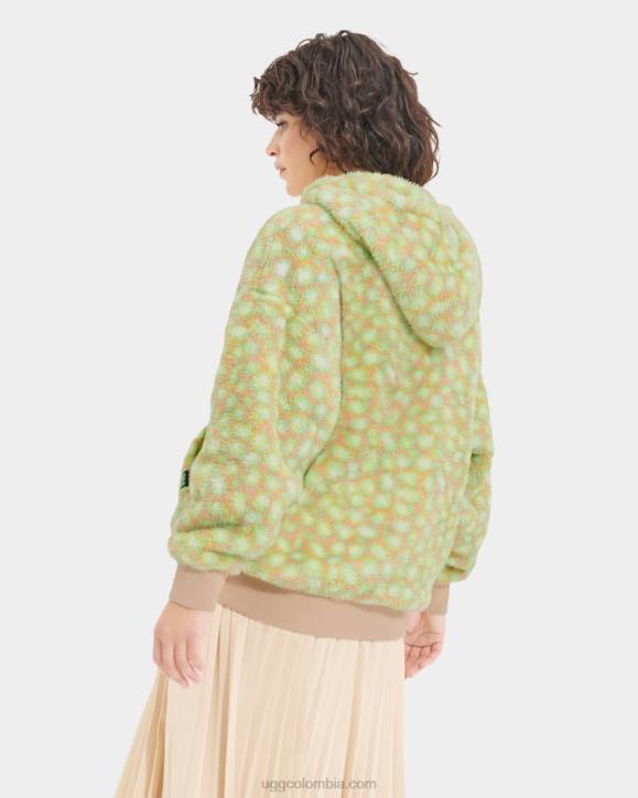 sudadera con capucha sherpa loyra edamame manchado mujer UGG 4VBT1282