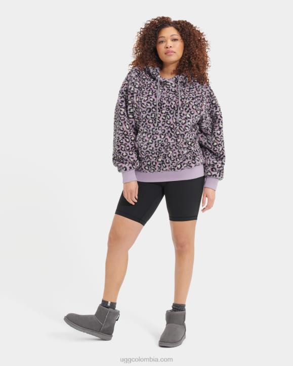 sudadera con capucha sherpa loyra manchas negras mujer UGG 4VBT1283