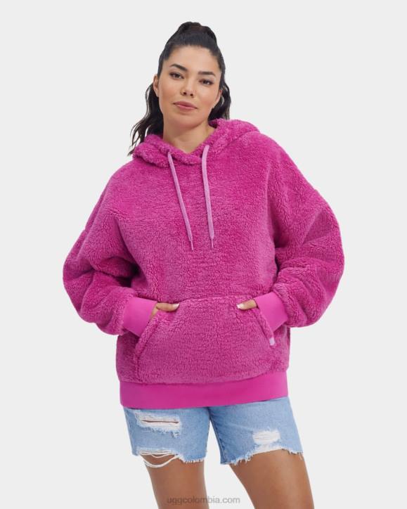 sudadera con capucha sherpa loyra rosa solferino mujer UGG 4VBT1278